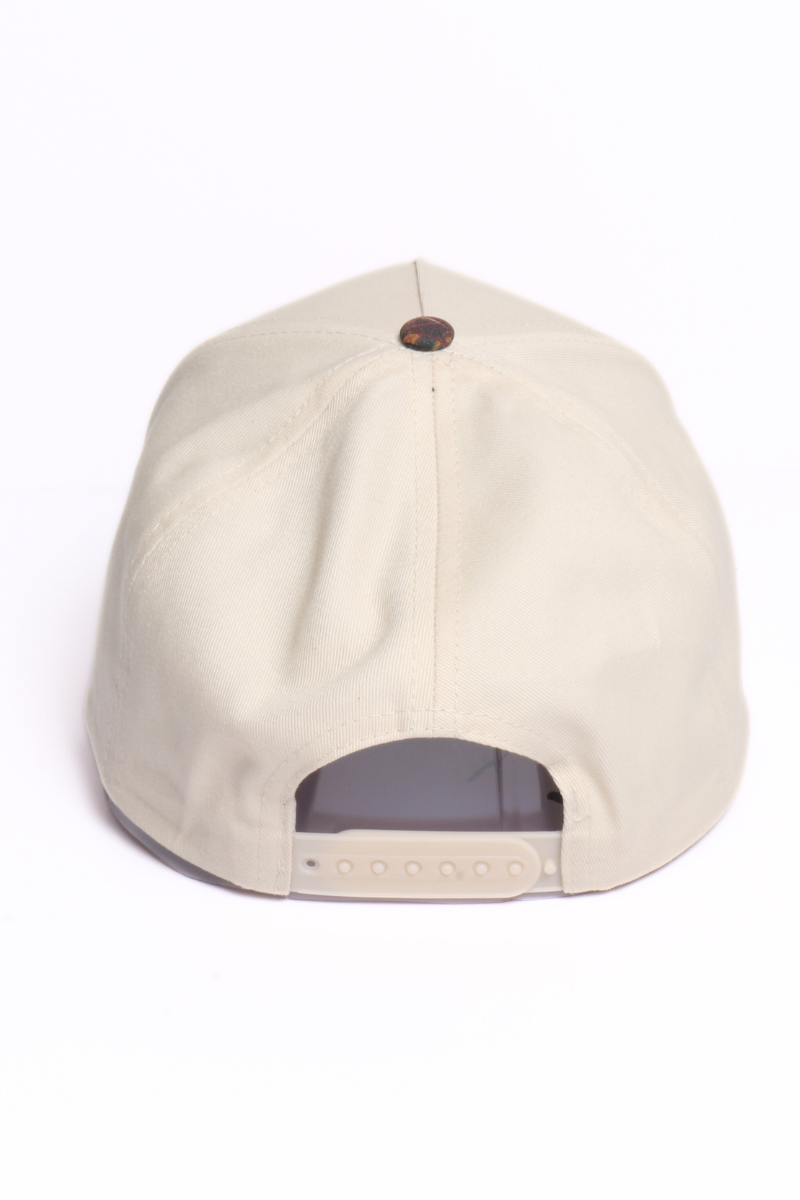 MAMA embroidery Camo Brim 5 Panel Two Tone Cap