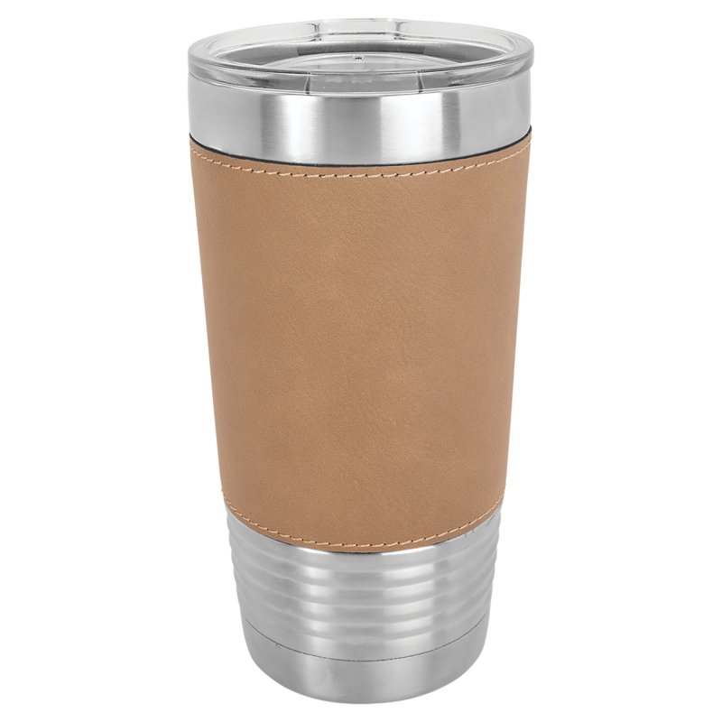 20oz Leatherette Tumbler with Clear Lid