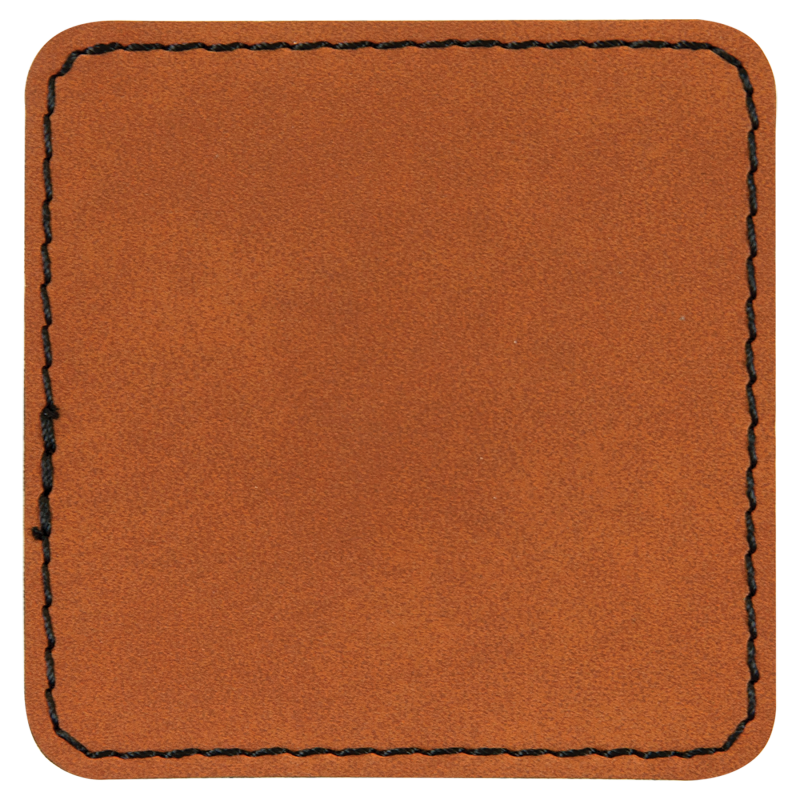 2.5x2.5 Square Leather Printed Patch