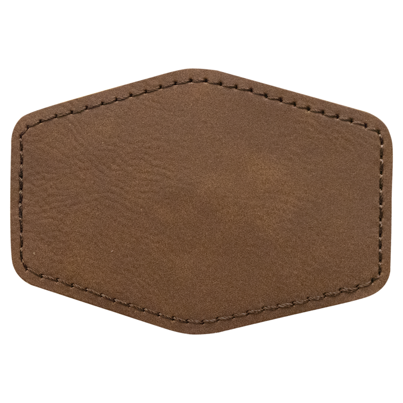 Printed 3.5x2.5 Hexagon Leather Patch
