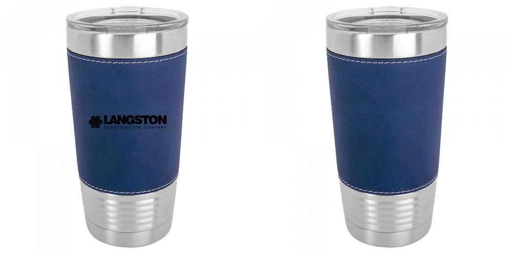 20oz Leatherette Tumbler with Clear Lid