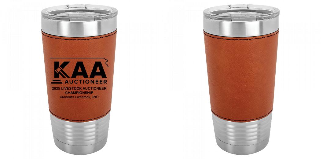 20oz Leatherette Tumbler with Clear Lid