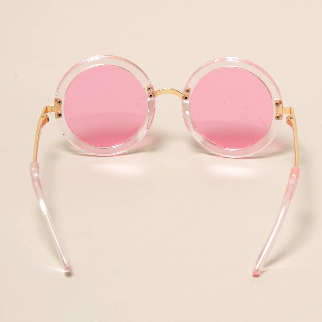 Kids Trendy Colorful Round Sunglasses