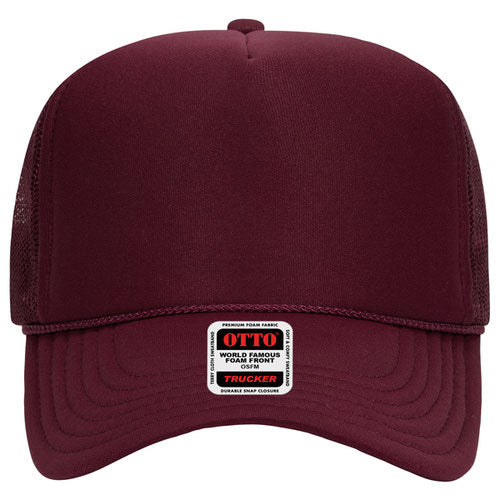 OTTO CAP 5 Panel High Crown Mesh Back Trucker Hat