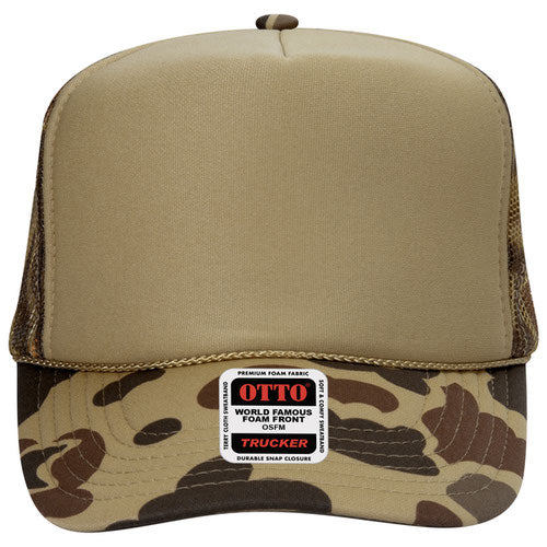 OTTO CAP 5 Panel High Crown Mesh Back Trucker Hat