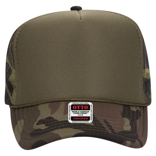 OTTO CAP 5 Panel High Crown Mesh Back Trucker Hat