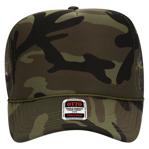 OTTO CAP 5 Panel High Crown Mesh Back Trucker Hat