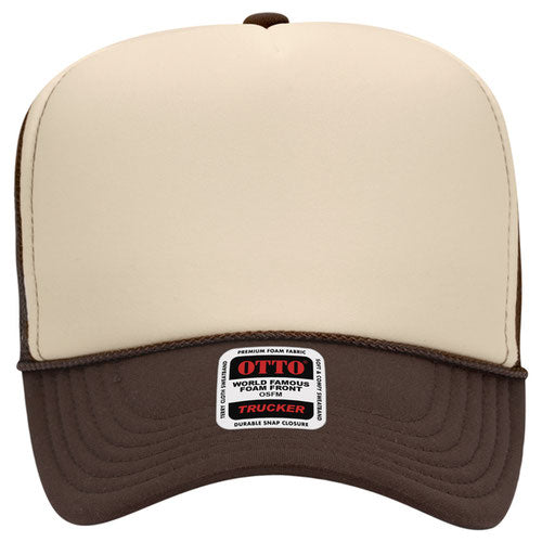 OTTO CAP 5 Panel High Crown Mesh Back Trucker Hat