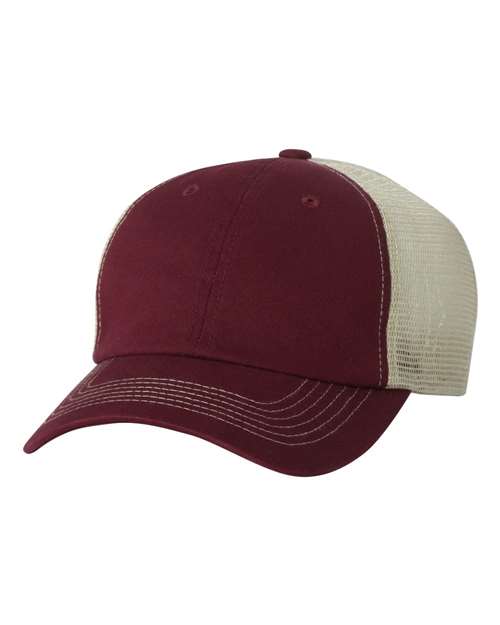Contrast-Stitch Mesh-Back Cap