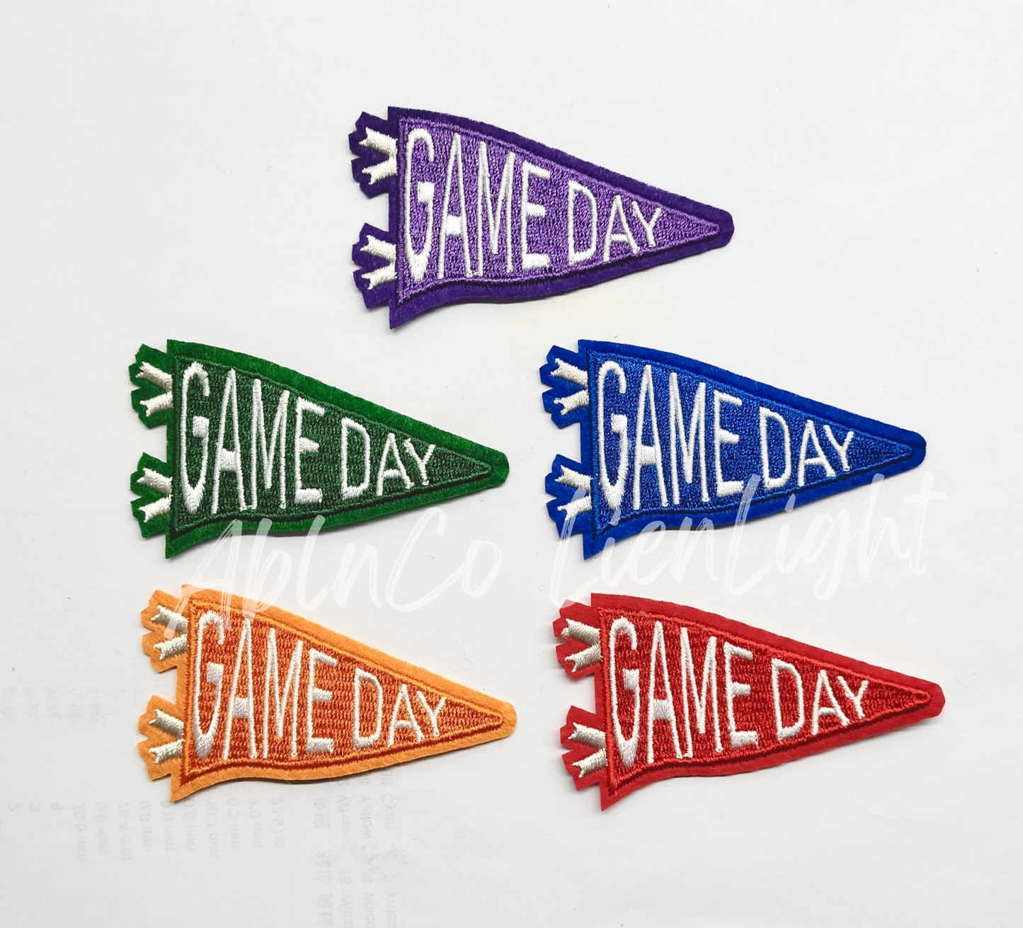 Trucker hat patches 3” royal game day flag patch iron on