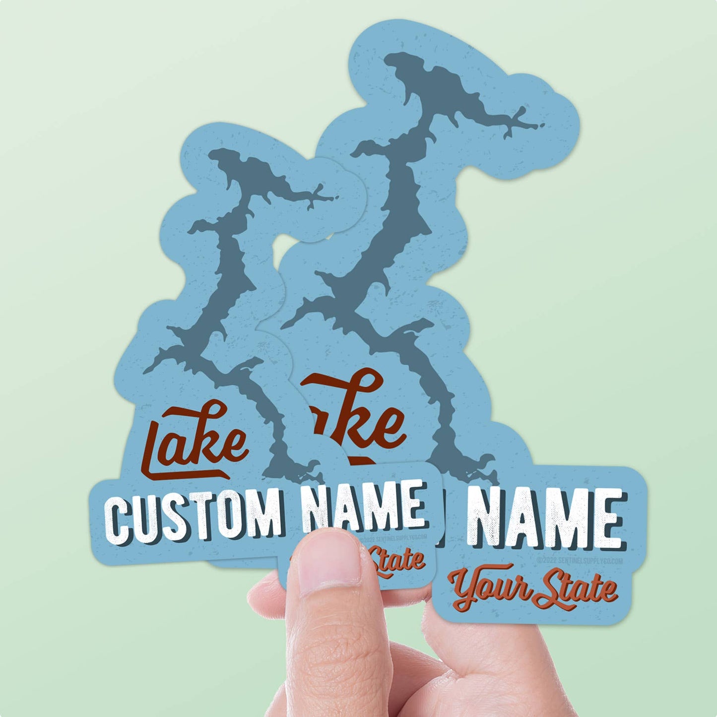 Custom Lake Stickers - Request a Lake on Name Drop Decals
