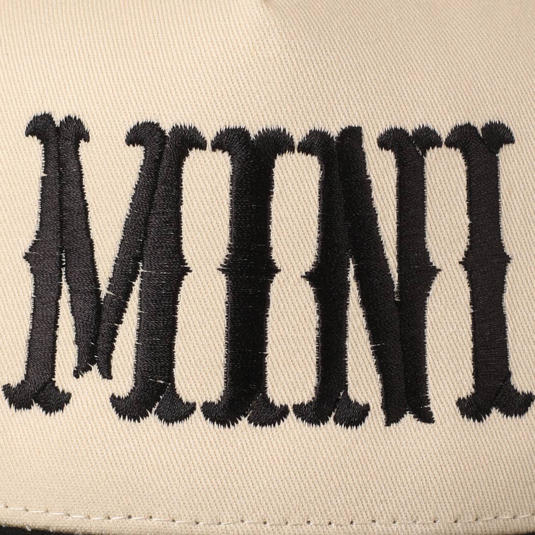 MINI Lettering Embroidery Two-Tone Baseball Cap For Kids