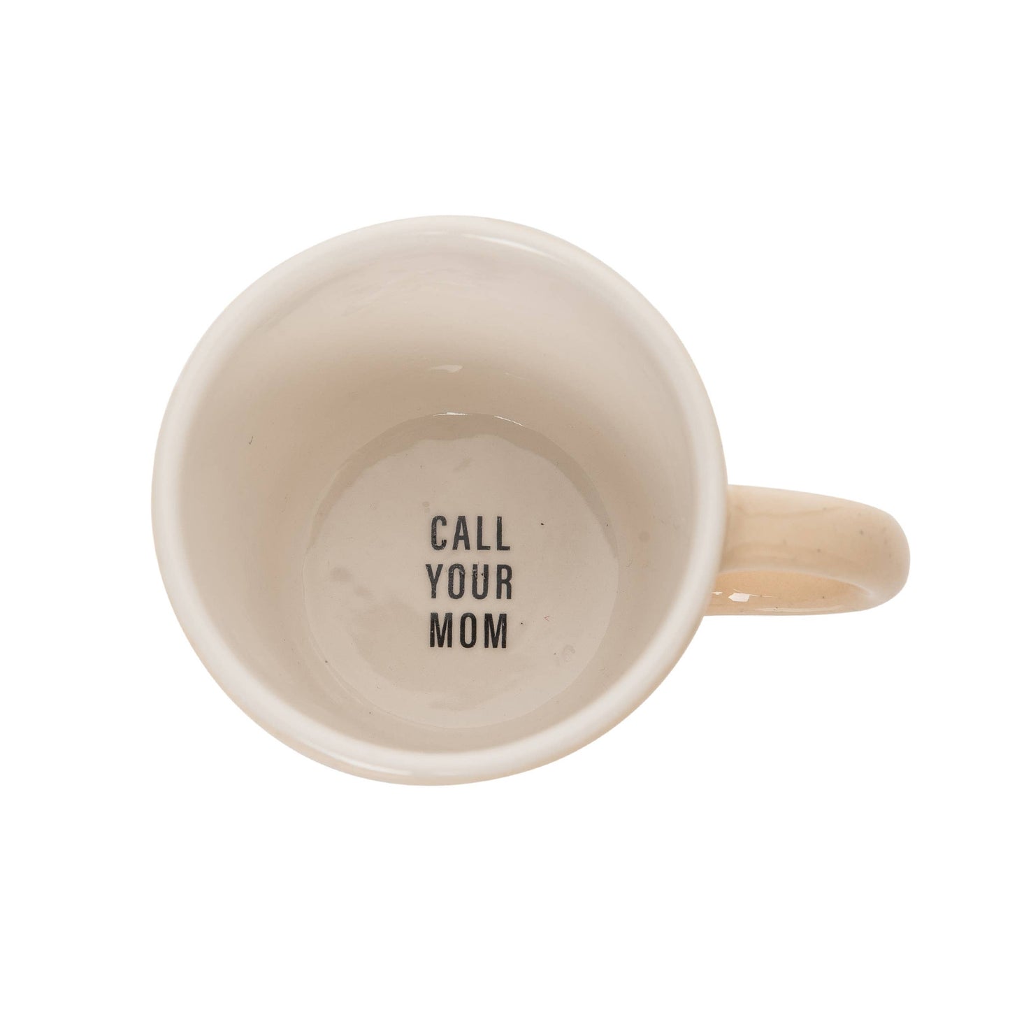 SALE Ceramic 3.5" Gray Call Your Mom Friendly Reminder Mug