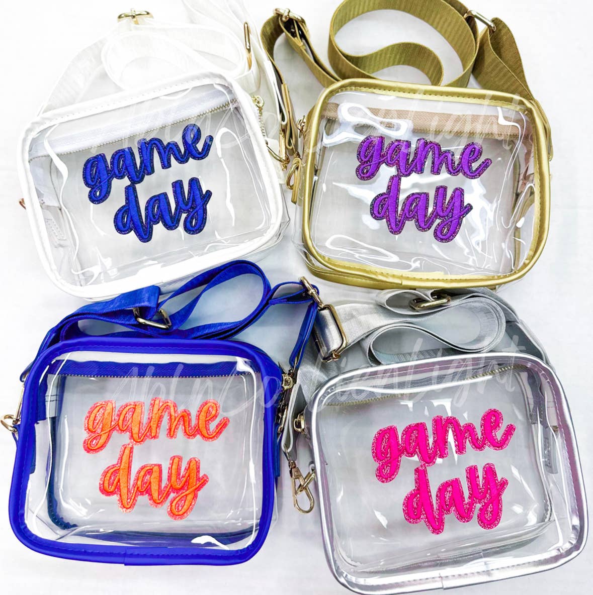 Royal blue sticker adhesive game day clear stadium bag patch