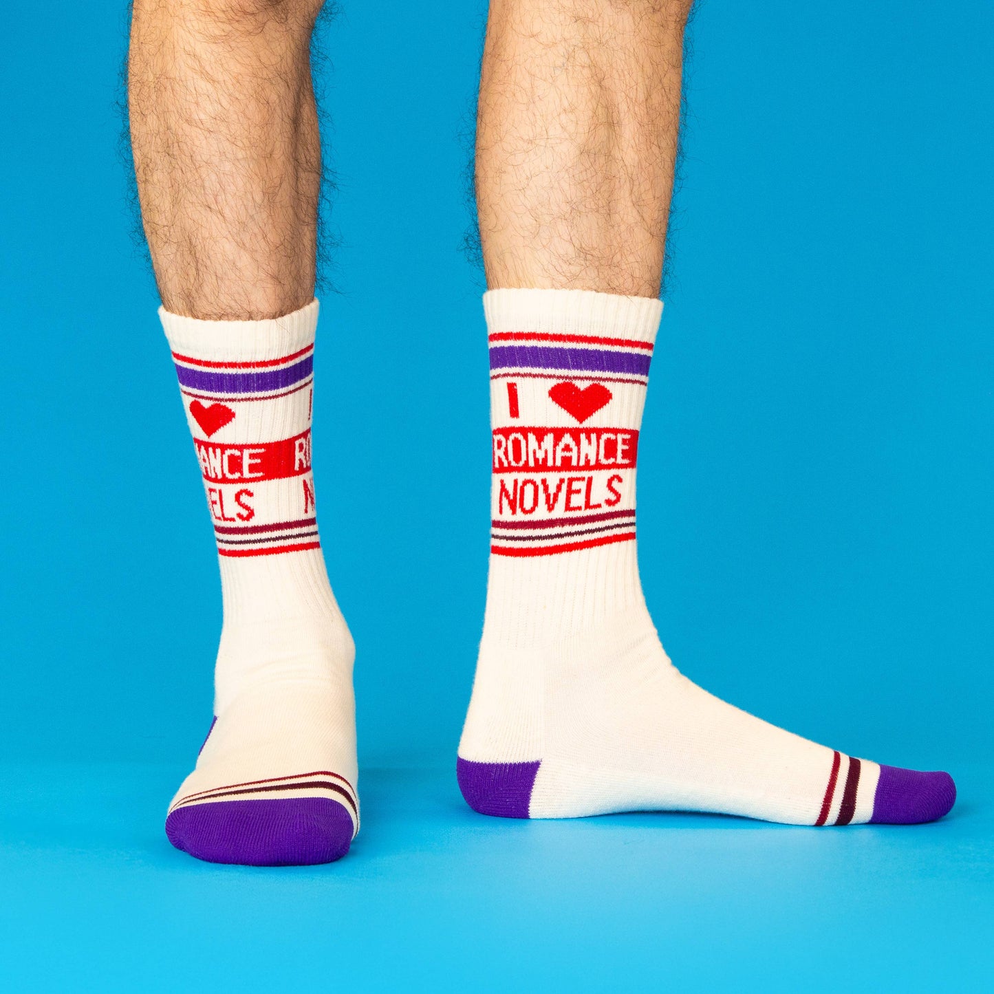 I โค๏ธ Romance Novels Gym Crew Socks
