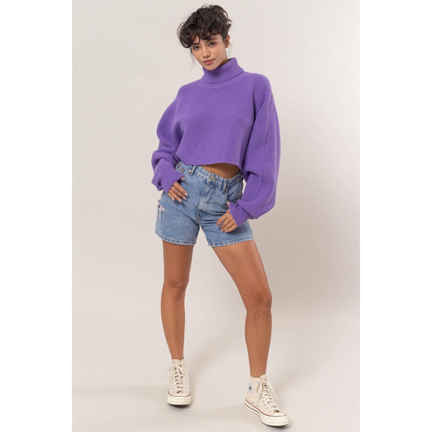 Turtleneck Cropped Sweater