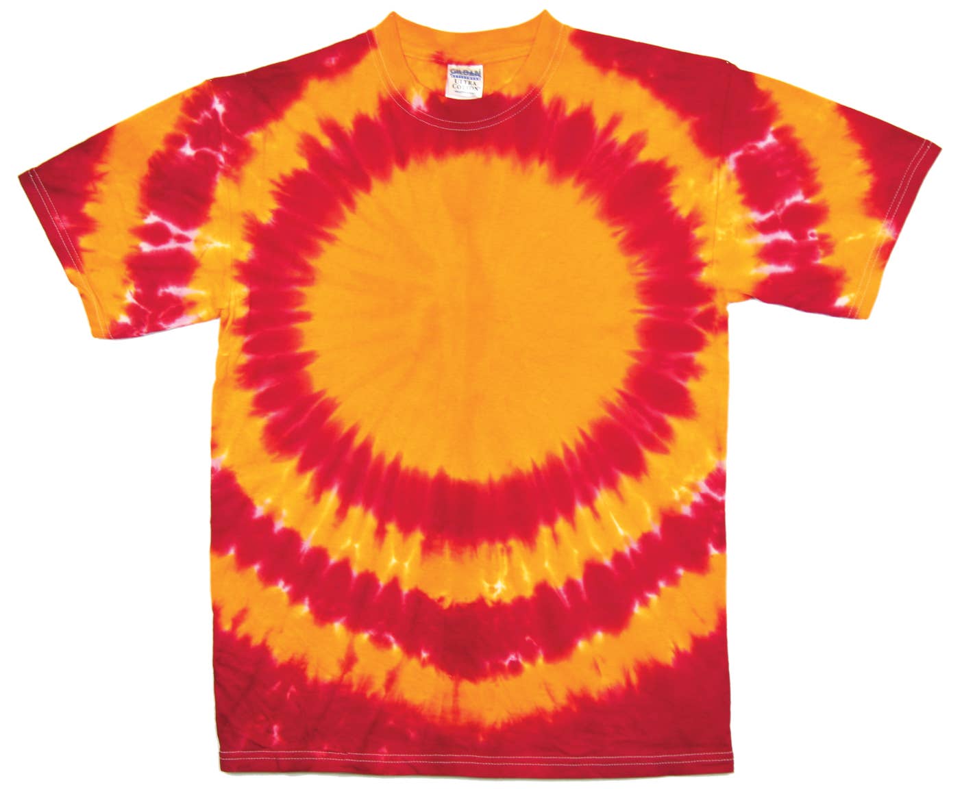 Gold and Red Sphere Tie Dye Tee