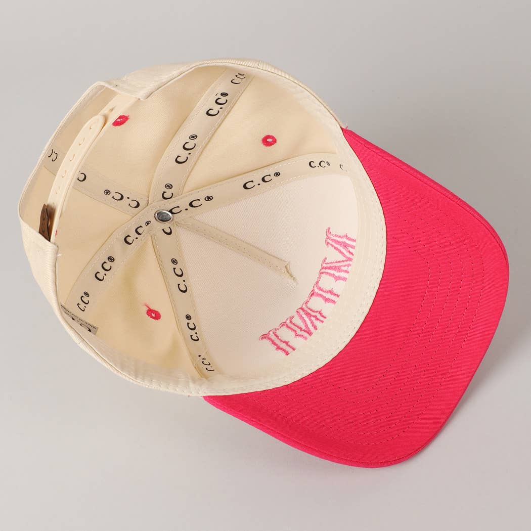 MINI Lettering Embroidery Two-Tone Baseball Cap For Kids