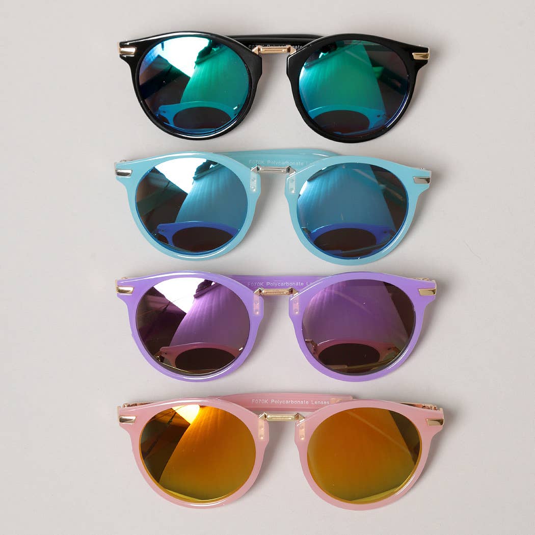 Kid's Round Color Tinted Sunglasses