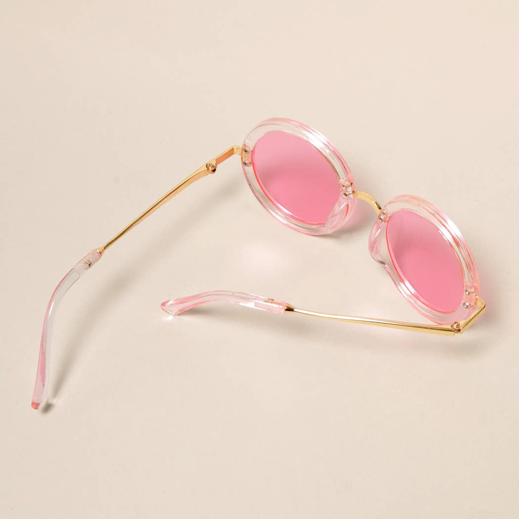 Kids Trendy Colorful Round Sunglasses