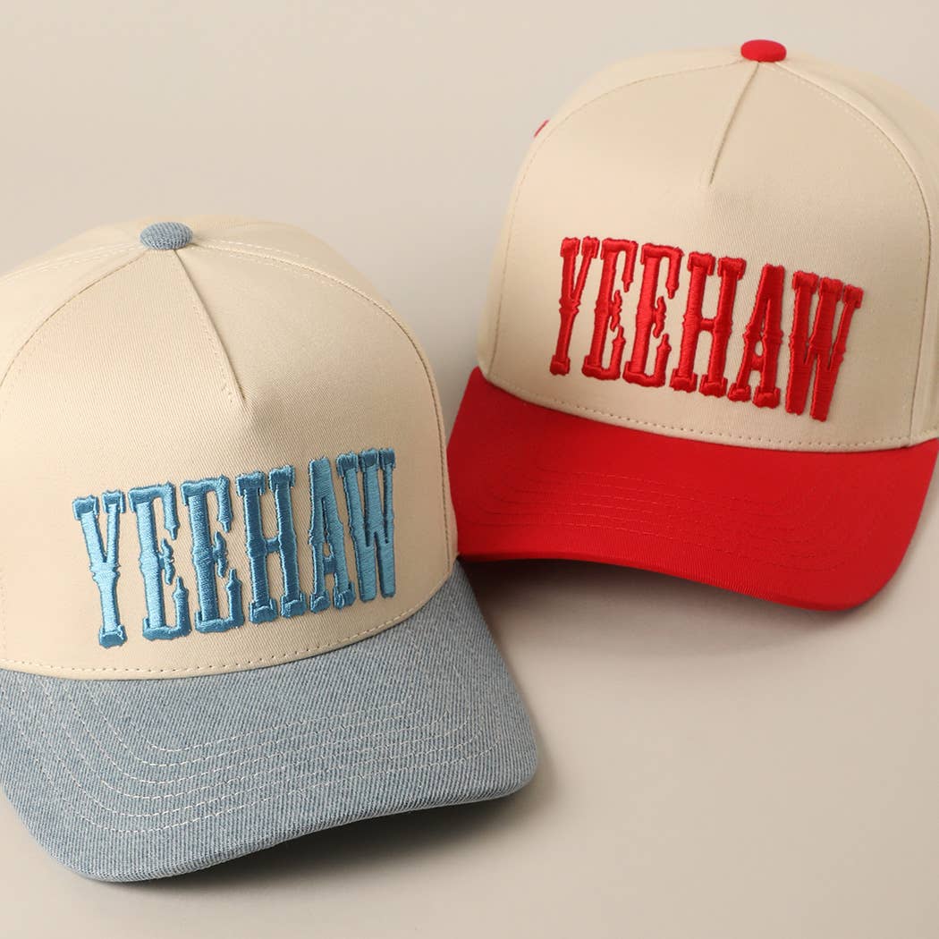 YEEHAW Two-Tone Embroidered Trucker Hat – Fancy Fanny