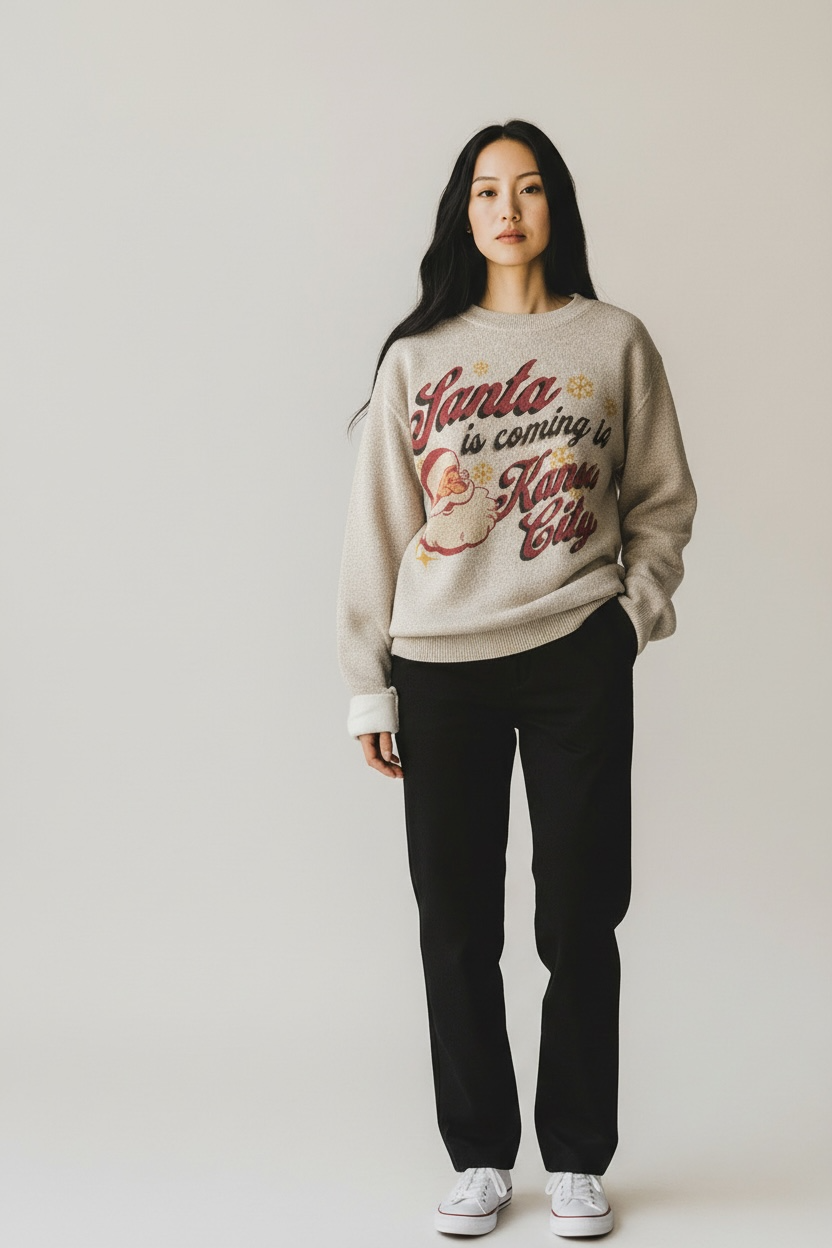 Santa is coming to KC - Nantucket sweatshirt