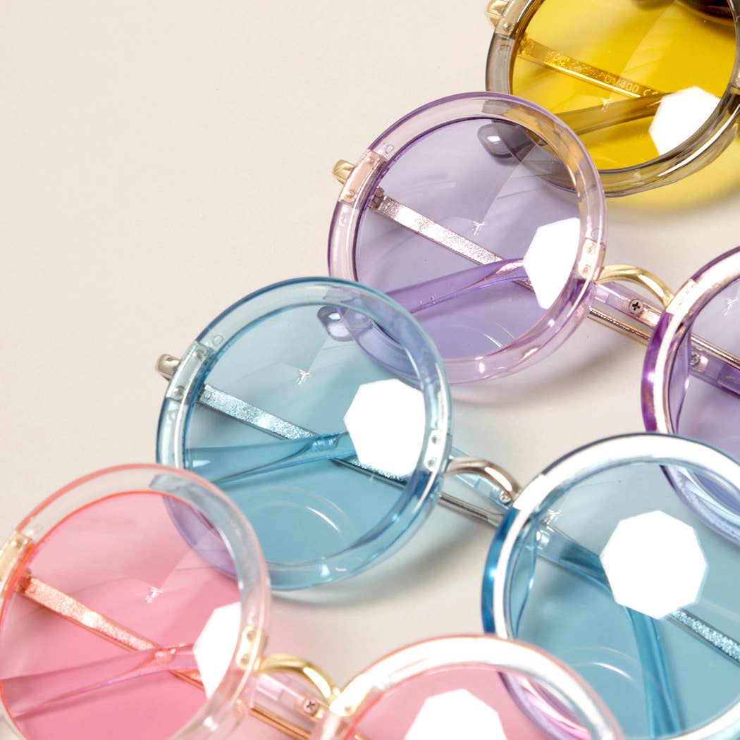 Kids Trendy Colorful Round Sunglasses