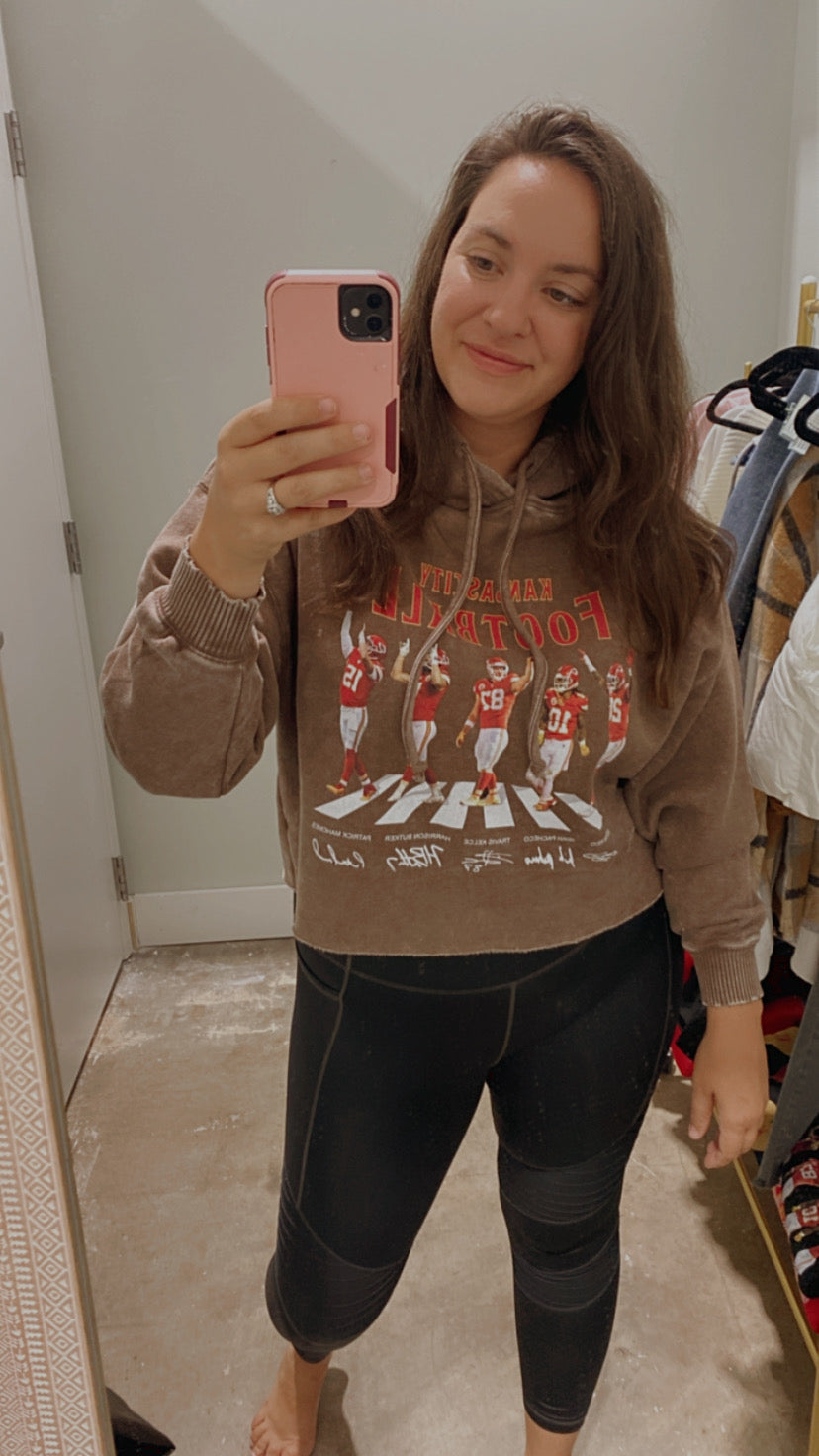 KC walkers cropped hoodie