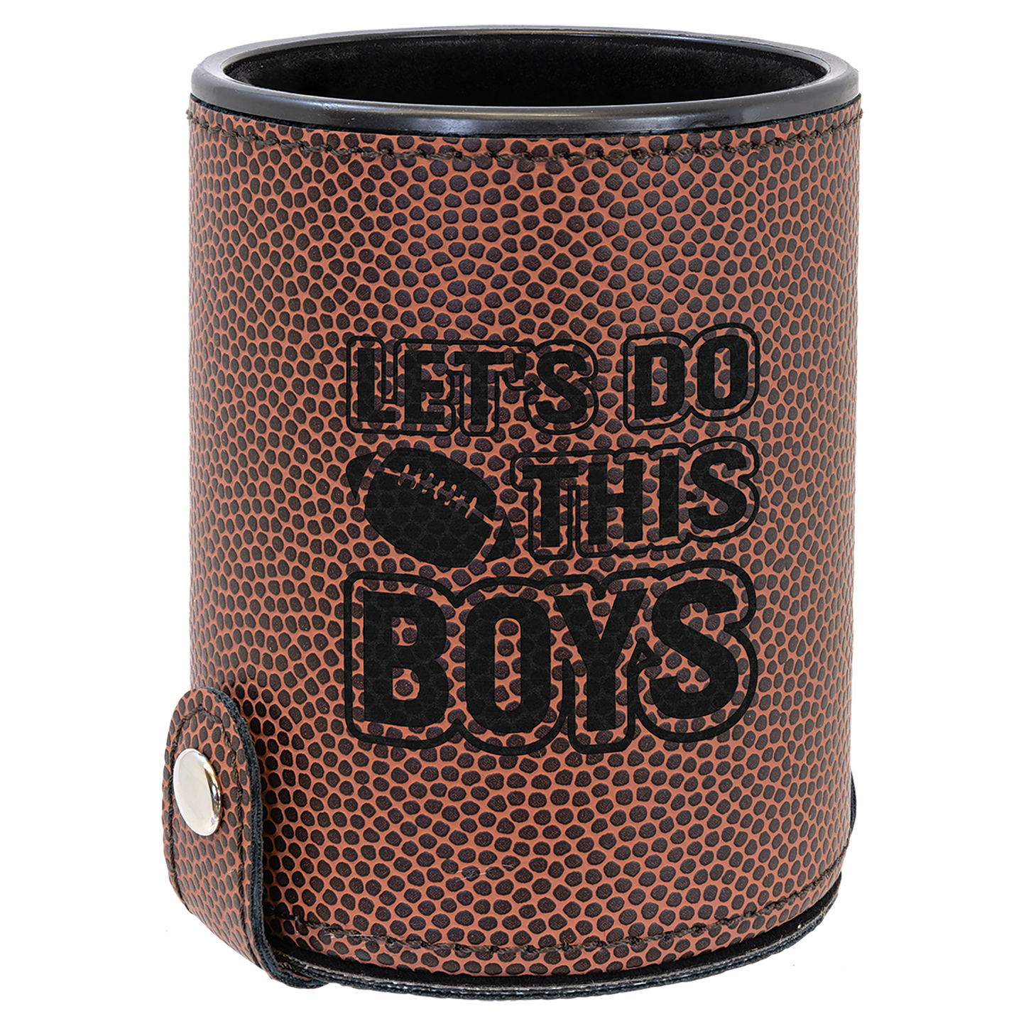 Football Leather Dice Cup with 5 Dice