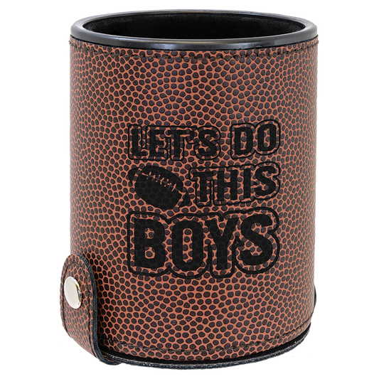 Football Leather Dice Cup with 5 Dice