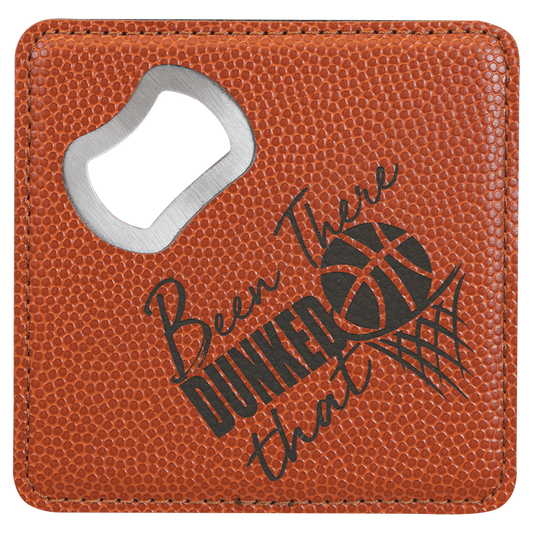 Square Basketball Bottle Opener Coaster
