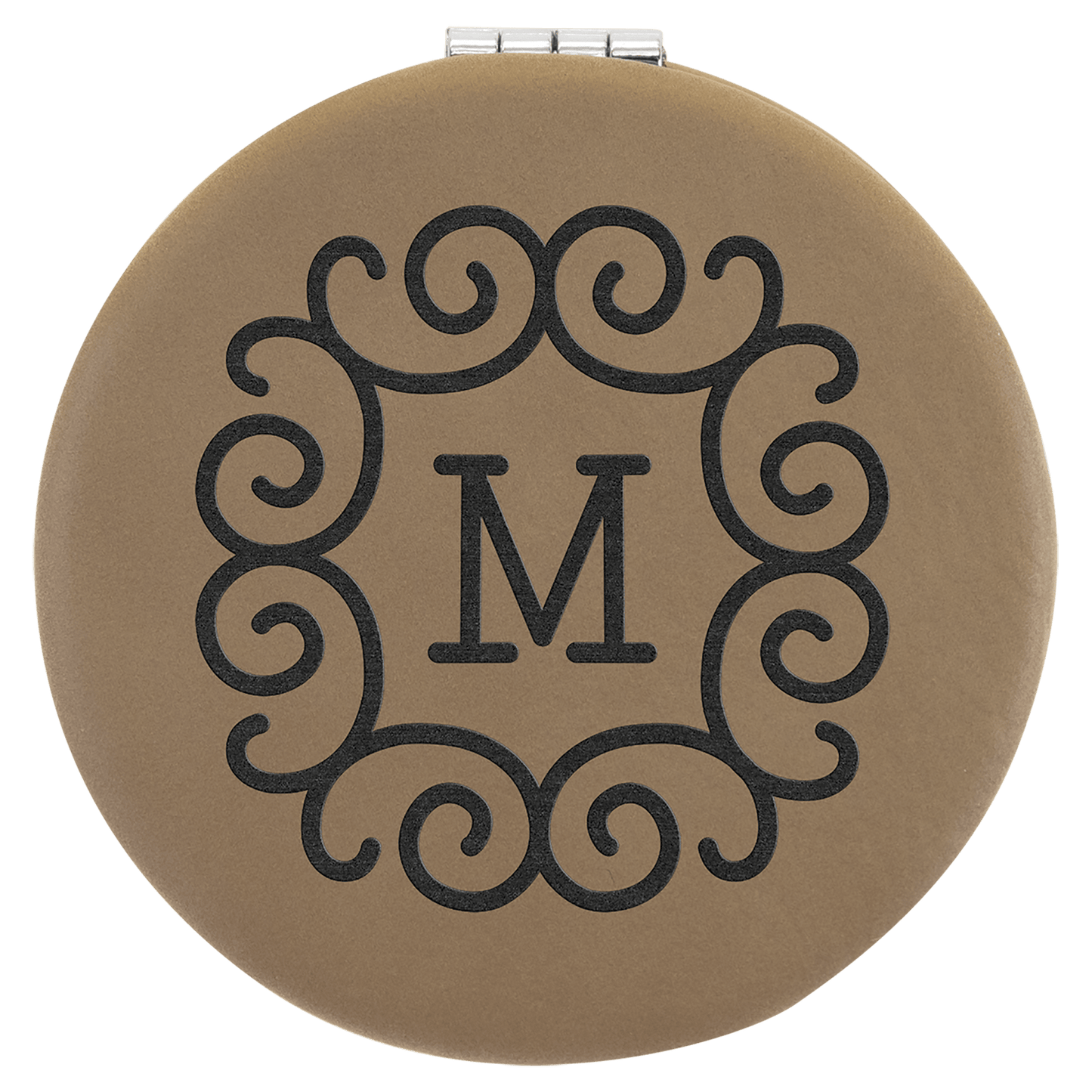 1/2" Leather Compact Mirror