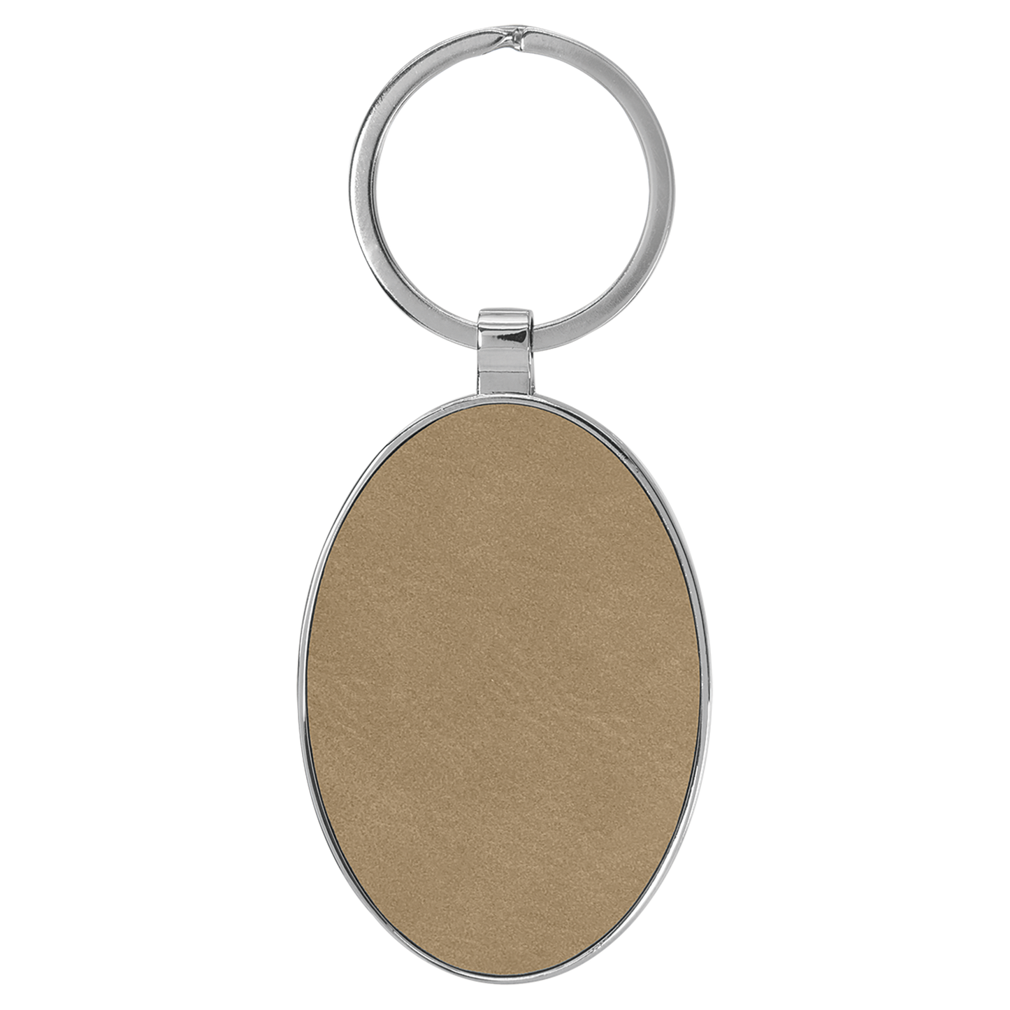 Leather Oval Keychain