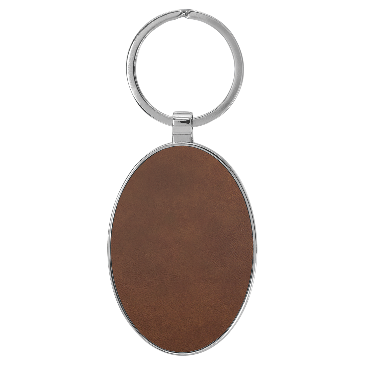 Leather Oval Keychain