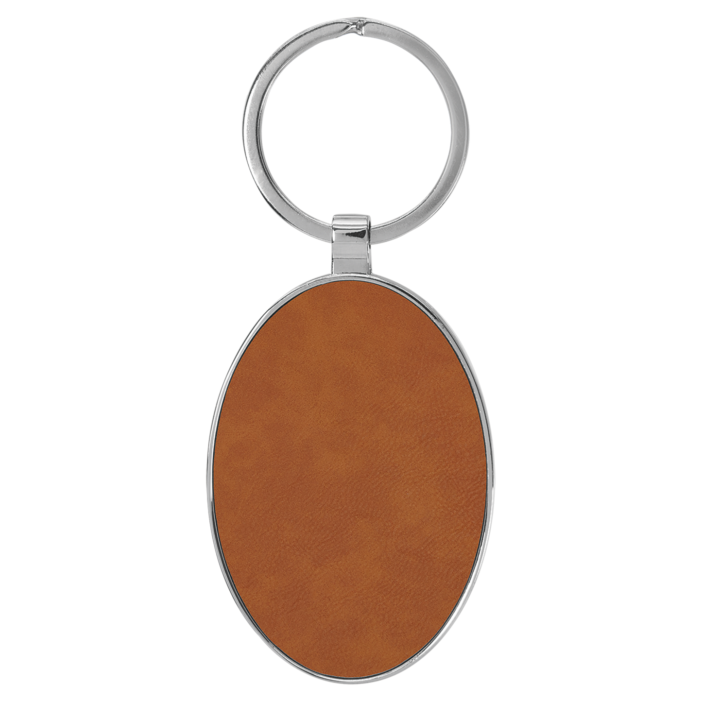 Leather Oval Keychain
