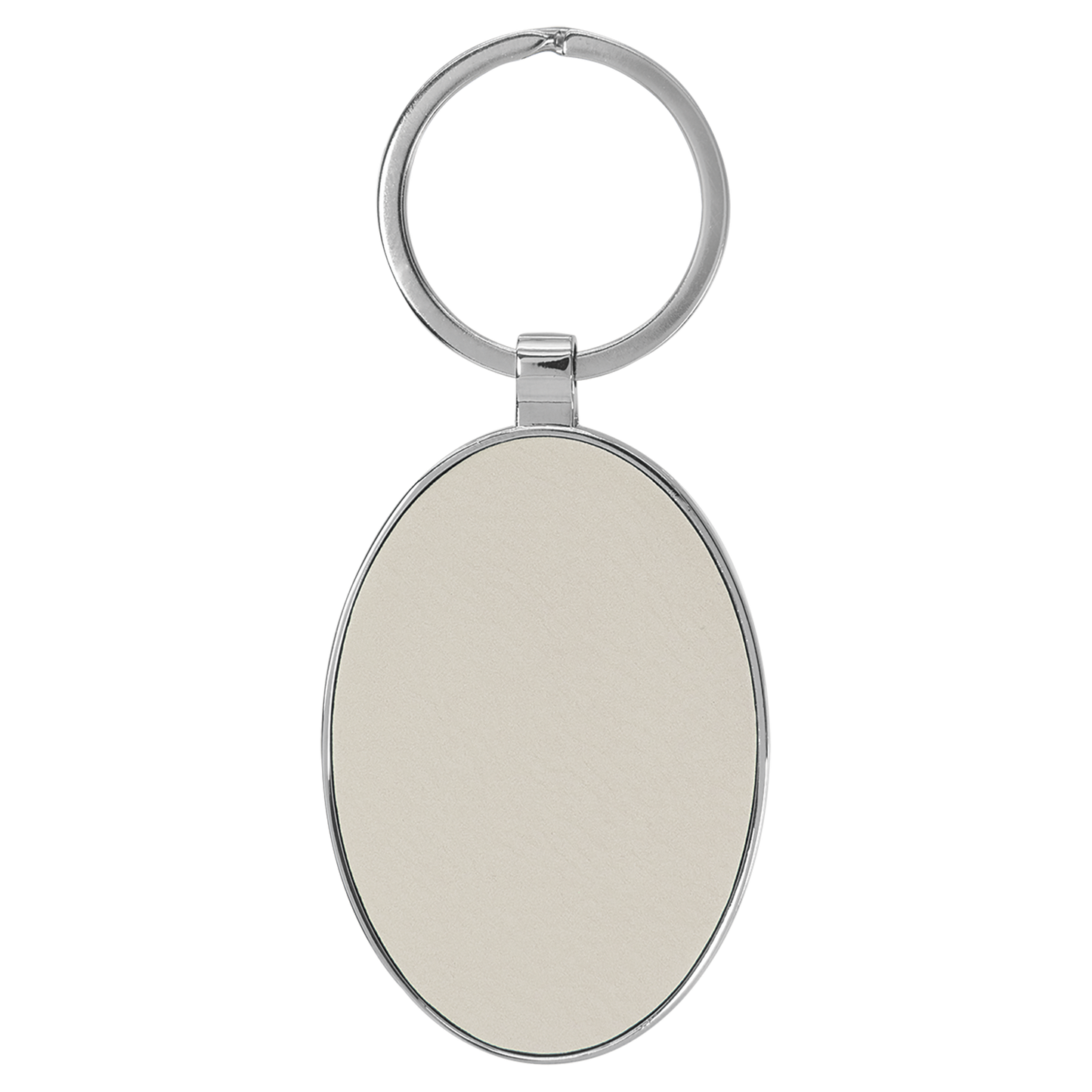 Leather Oval Keychain