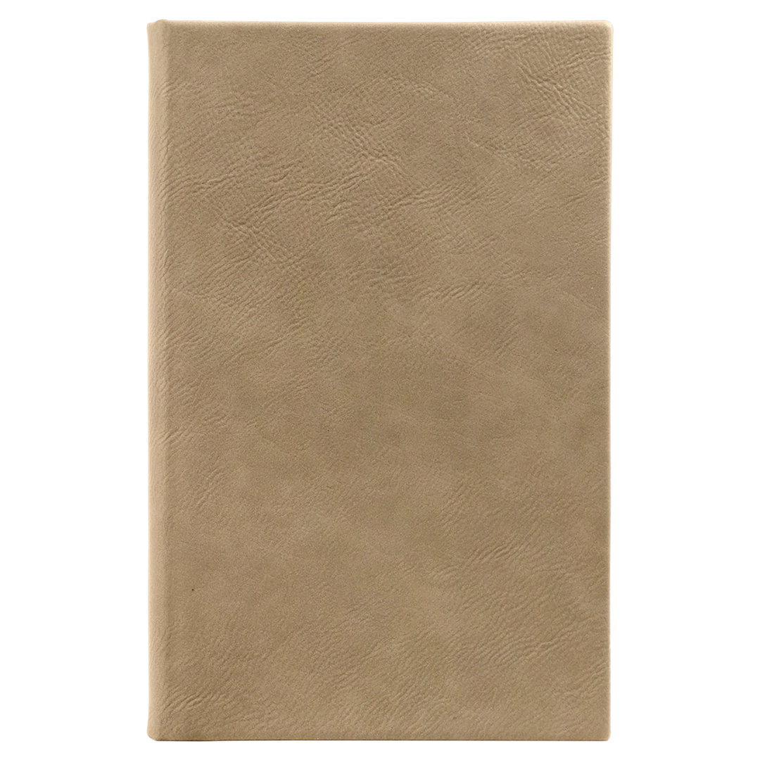 5 1/4" x 8 1/4" Laserable Leatherette Sketch Book with Unlined Notepad