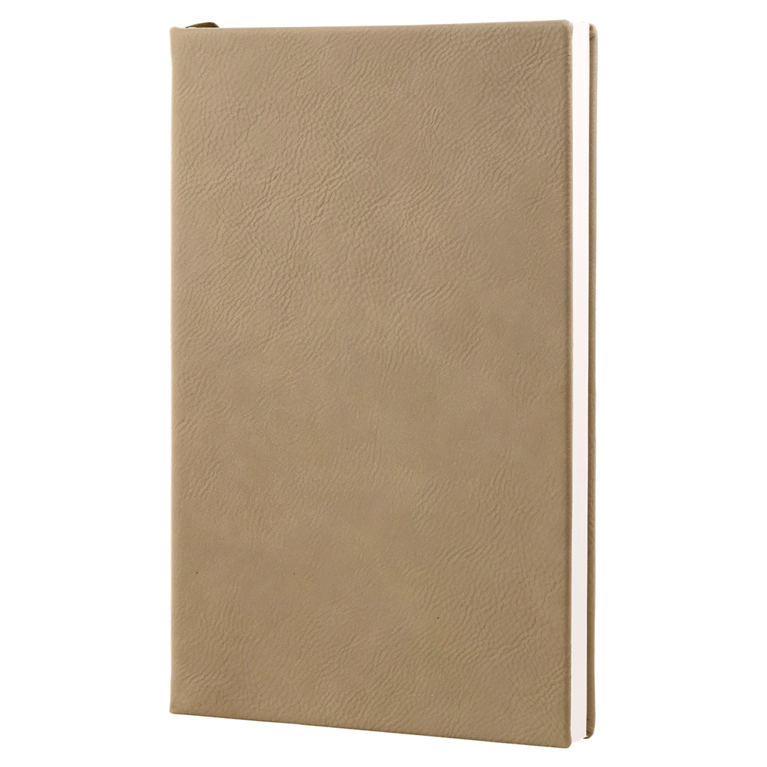 5 1/4" x 8 1/4" Laserable Leatherette Sketch Book with Unlined Notepad