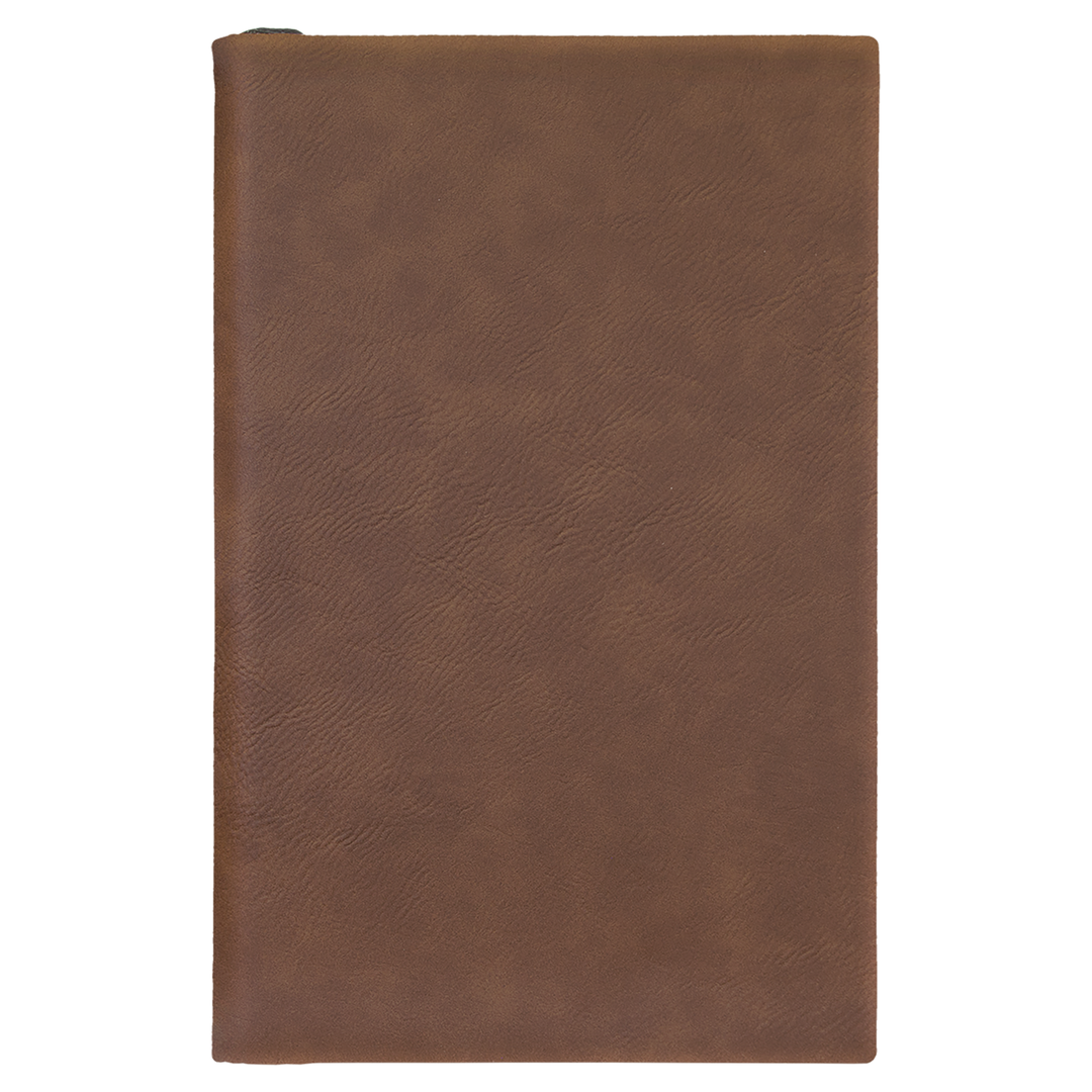 5 1/4" x 8 1/4" Laserable Leatherette Sketch Book with Unlined Notepad