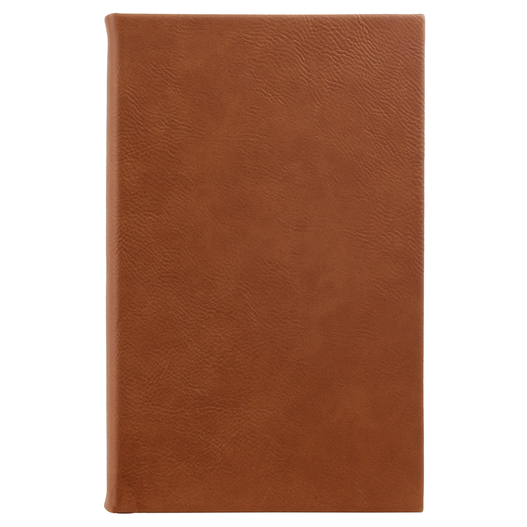 5 1/4" x 8 1/4" Laserable Leatherette Sketch Book with Unlined Notepad