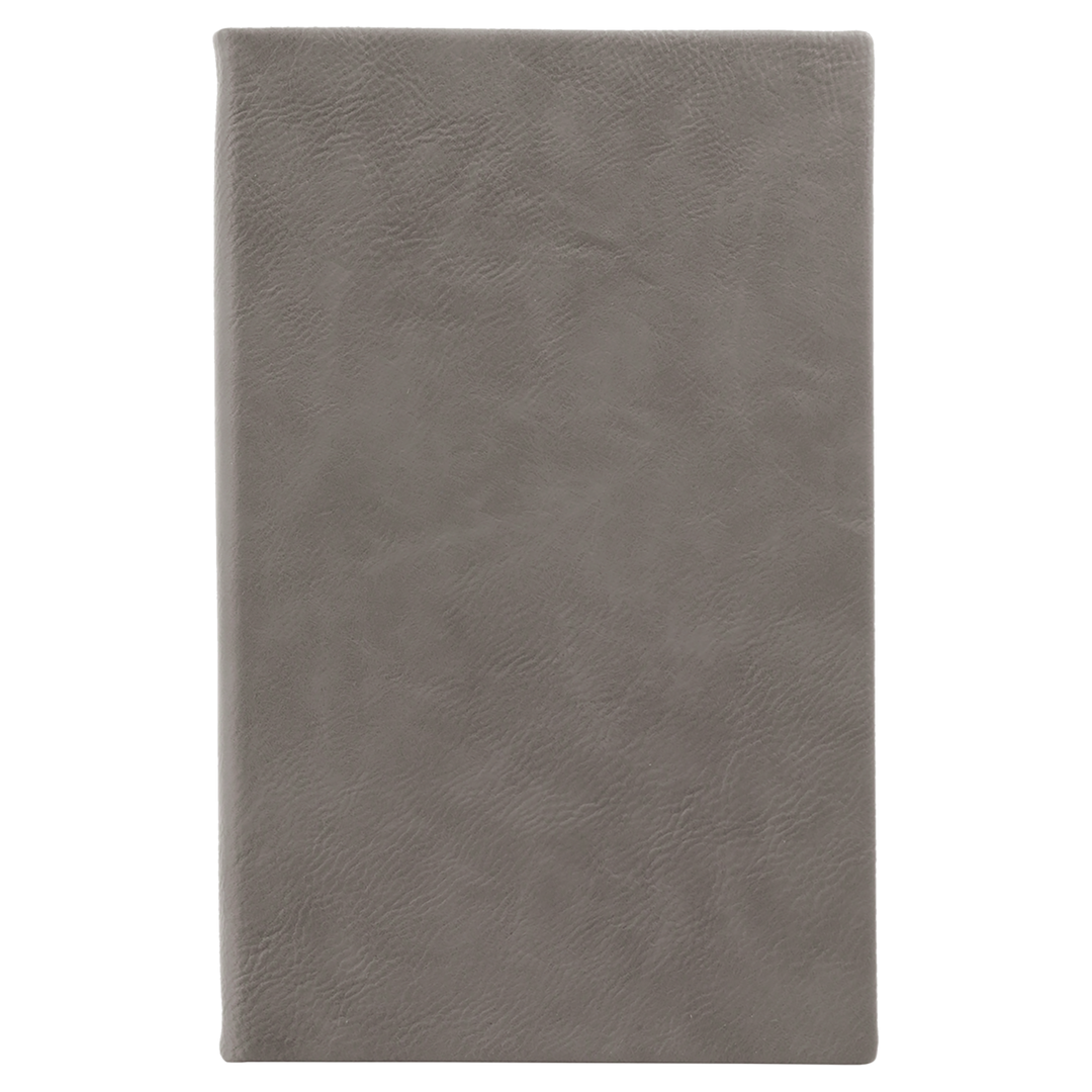 5 1/4" x 8 1/4" Laserable Leatherette Sketch Book with Unlined Notepad