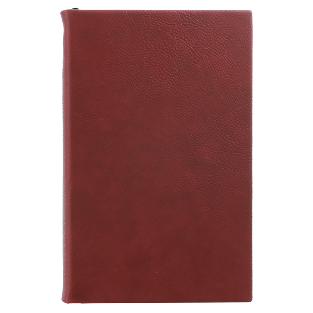 5 1/4" x 8 1/4" Laserable Leatherette Sketch Book with Unlined Notepad