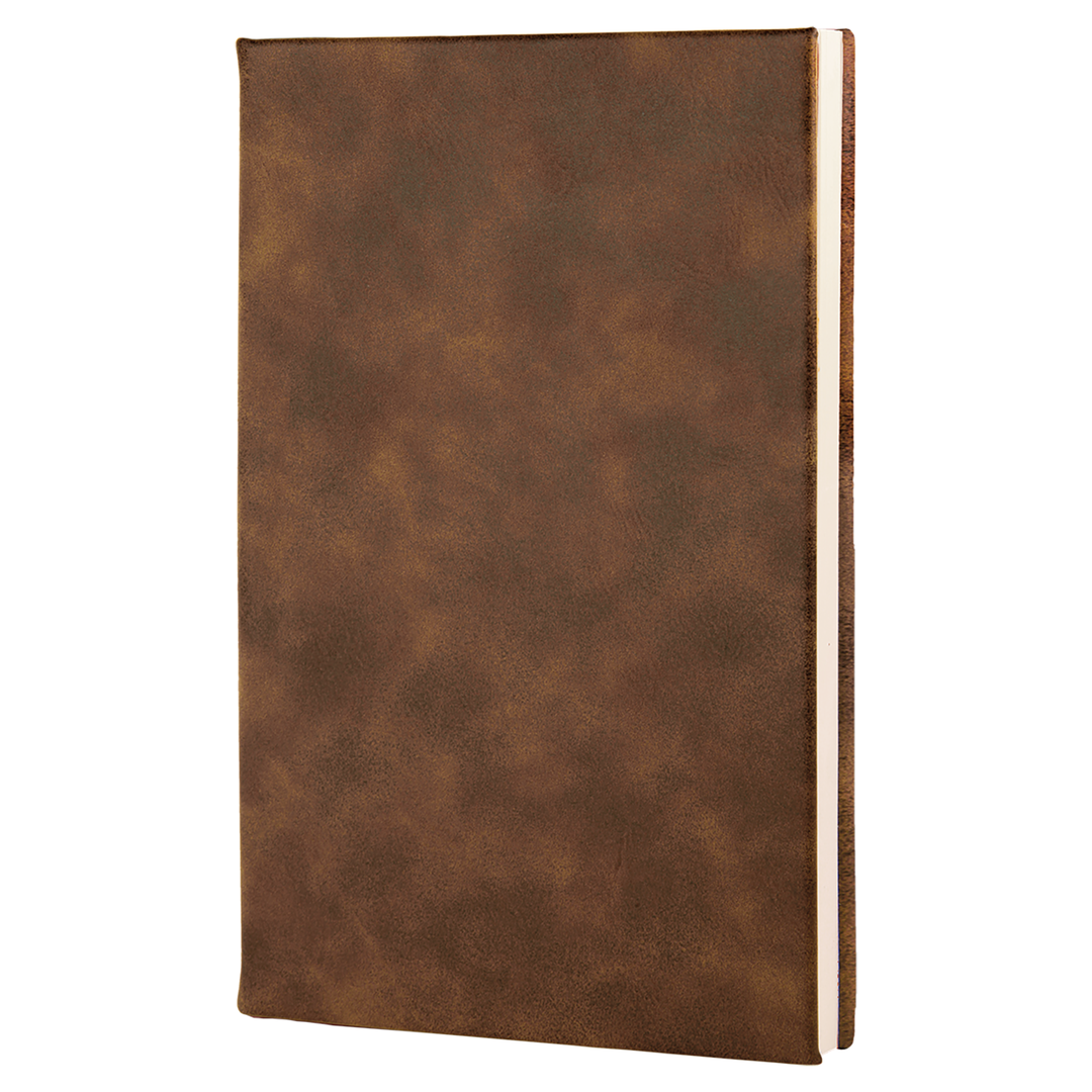 5 1/4" x 8 1/4" Laserable Leatherette Sketch Book with Unlined Notepad