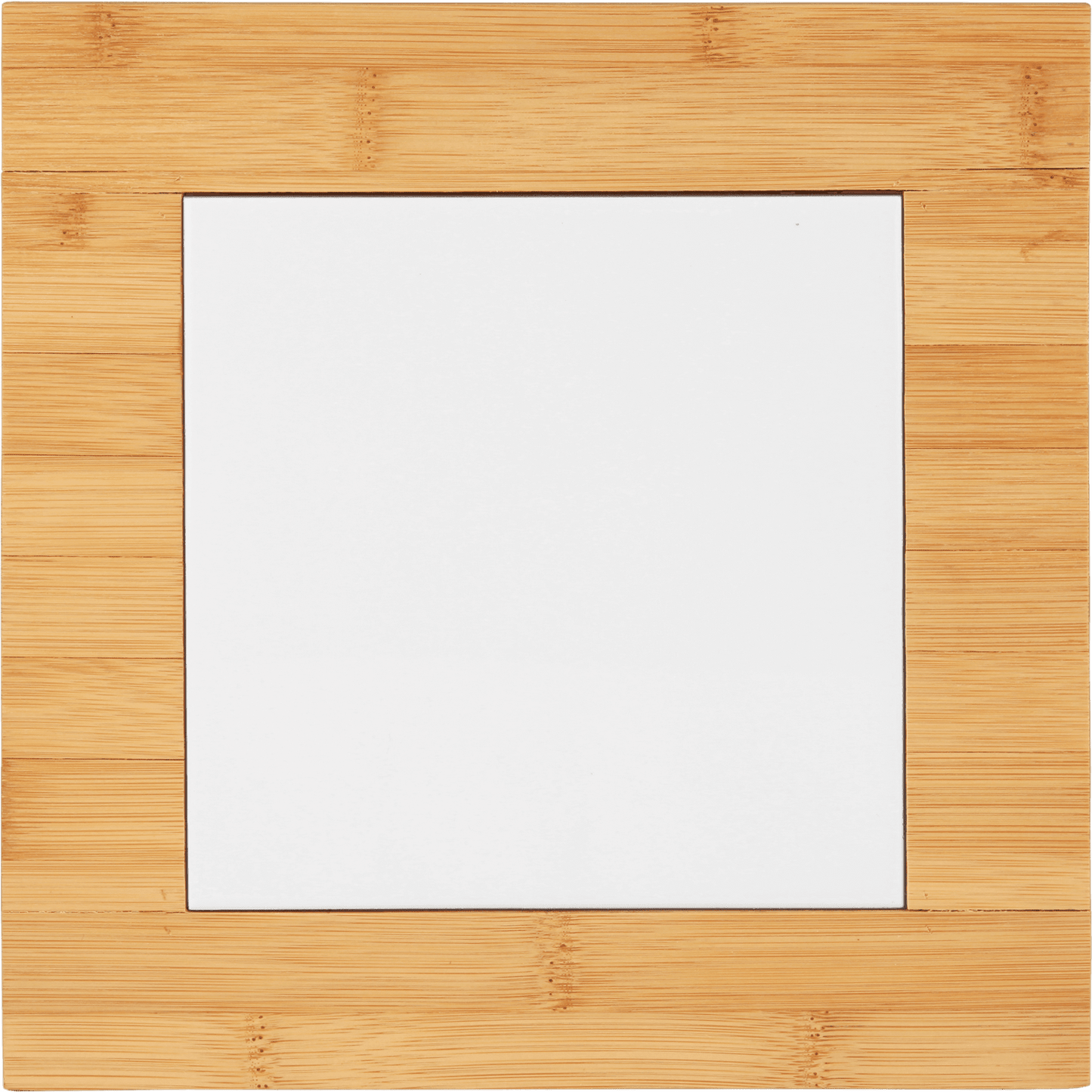 9" x 9" Bamboo Trivet with Recessed Area