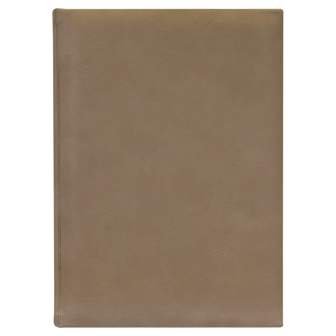 7" x 9 3/4" Laserable Leatherette Sketch Book with Unlined Notepad