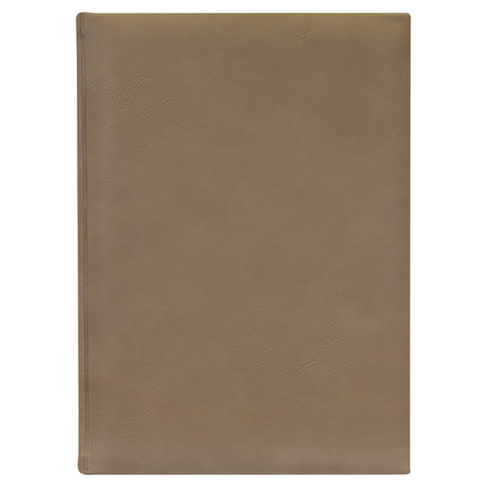 7" x 9 3/4" Laserable Leatherette Sketch Book with Unlined Notepad