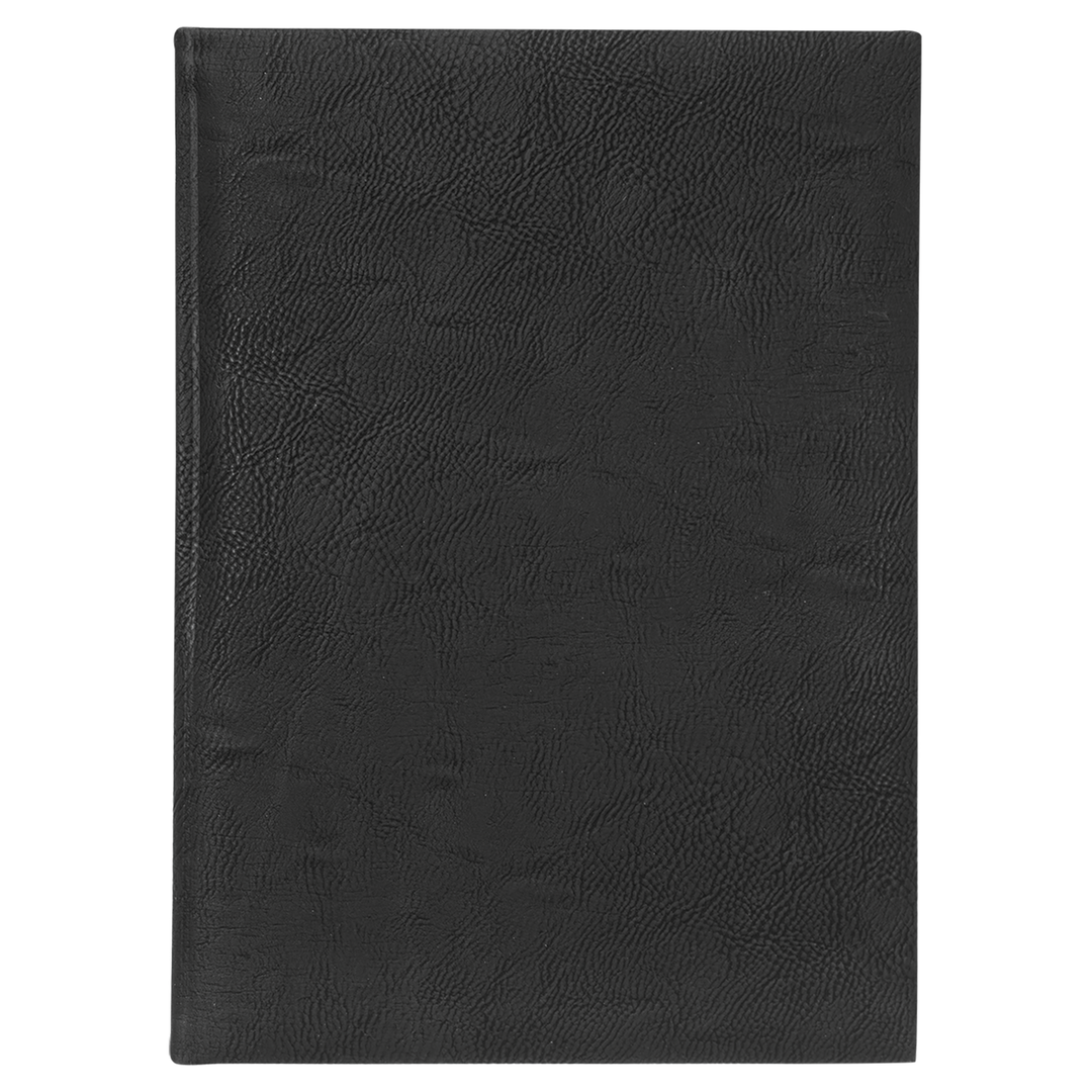 7" x 9 3/4" Laserable Leatherette Sketch Book with Unlined Notepad