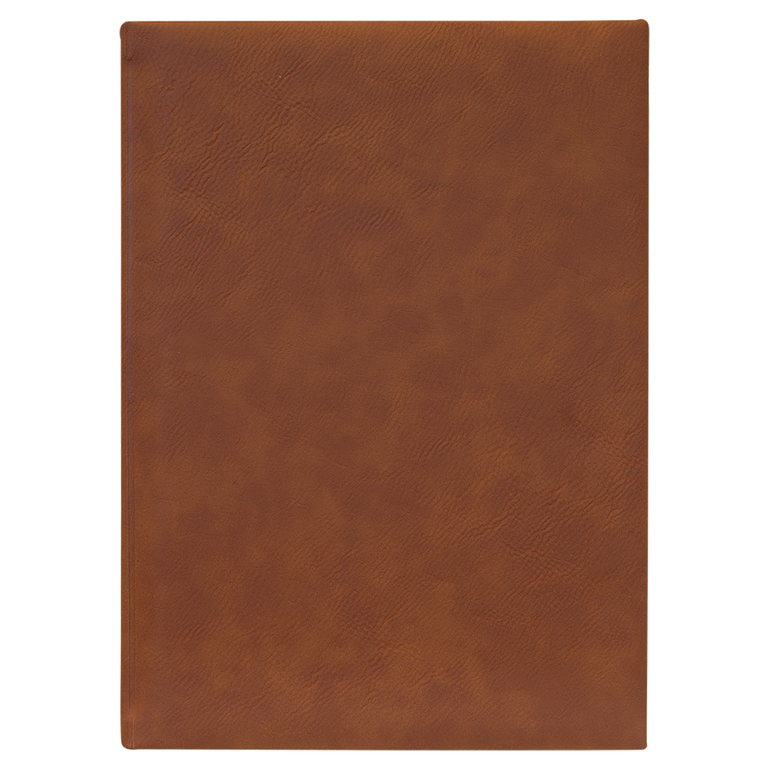 7" x 9 3/4" Laserable Leatherette Sketch Book with Unlined Notepad