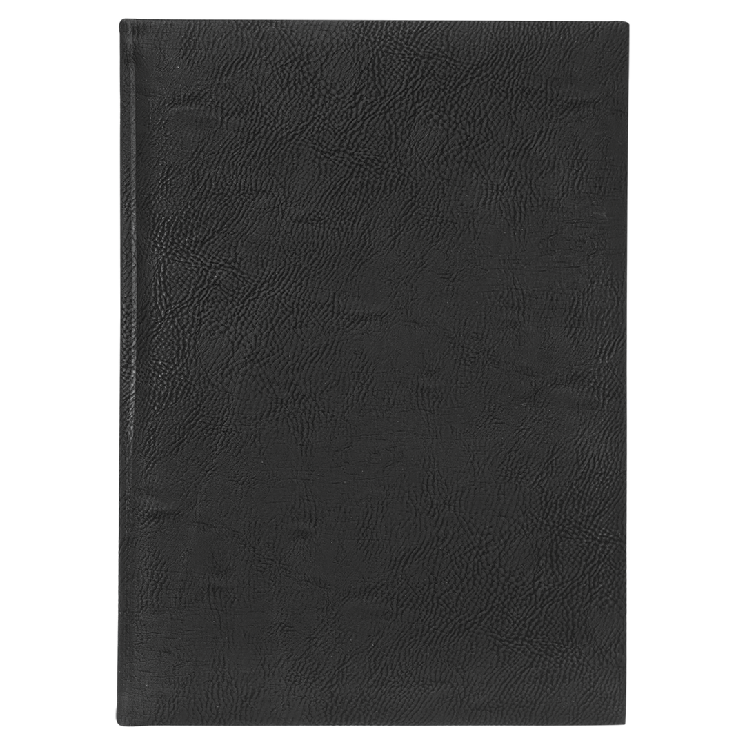 7" x 9 3/4" Laserable Leatherette Sketch Book with Unlined Notepad