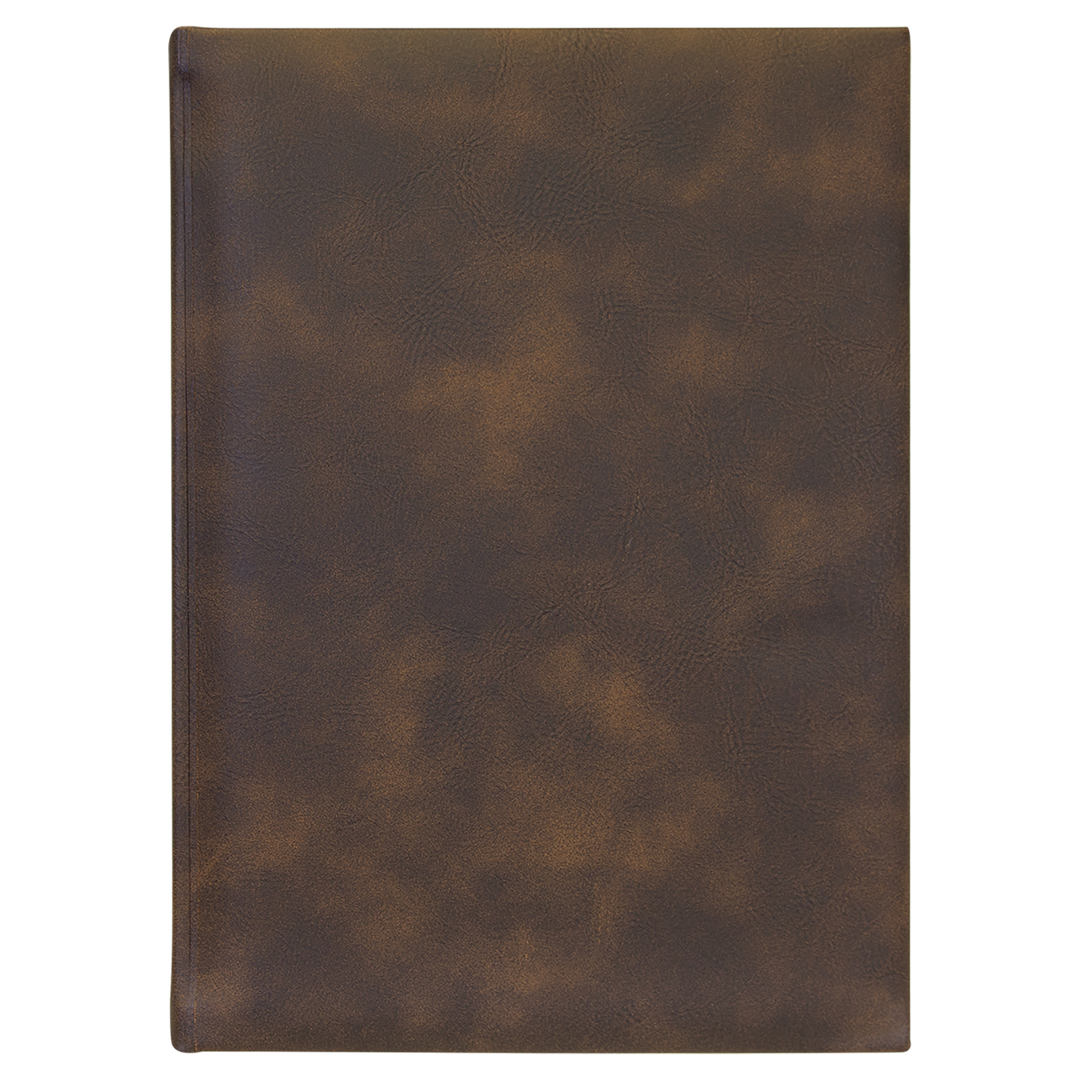 7" x 9 3/4" Laserable Leatherette Sketch Book with Unlined Notepad